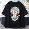 Retro Jujutsu Kaisen Ryomen Sukuna Tshirts Men Short Sleeves Graphic T Shirt Novelty Anime Manga T-shirt Cotton Tee Tops Merch