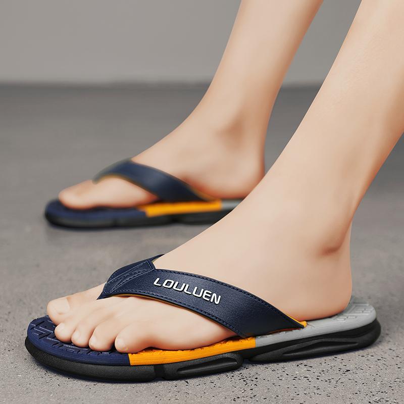 Fashion Men's Slippers Summer Beach Outdoor Leisure Breathable Wear-resistant Fashion Anti-slip High Quality Home Men's Flip-flops