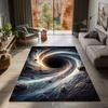 3D Black Hole Illusion Rug Galaxy Vortex Area Rug Visual Trap Carpet Non-Slip Floor Mat for Living Room Bedroom Home Decor