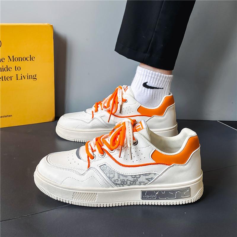 Men's Shoes Breathable Sports Leisure Shoes Teenagers' Versatile Trendy Increased Thick-soled White Shoes