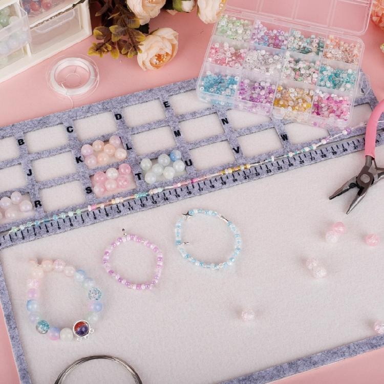 Professional Beading Workstation For Efficient Portable Craft Organization Bead Layout Board Jewelry Making Tray