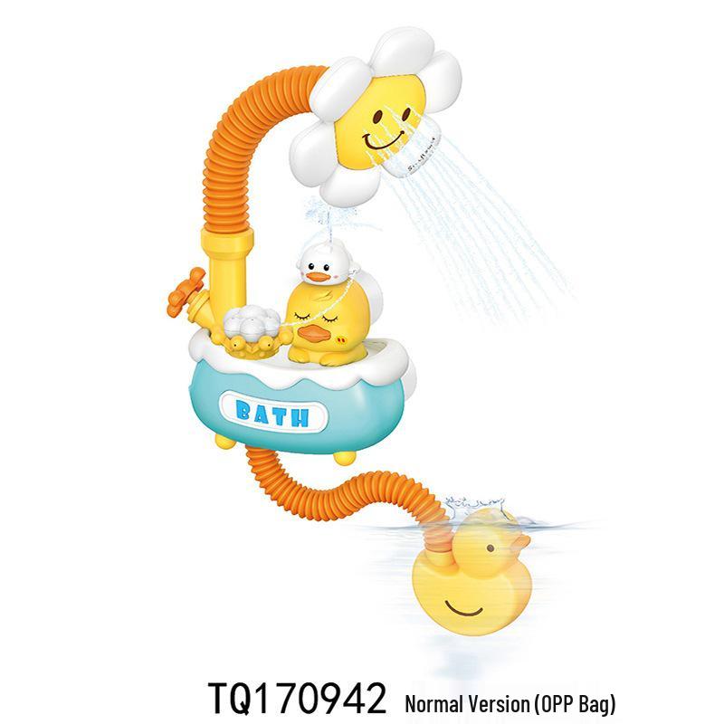 Electric Yellow Duck Water Spray Toy for Baby Bathing