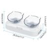 Cats Food Bowl Set Raised Small Dog Bowls for Food and Water 15° Tilted Elevated Double Dishes with Stand for Puppy