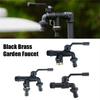 Dual Outlet Brass Garden Hose Faucet Black Washing Machine Bibcocks Anti-Freeze Bibcocks  Bathroom