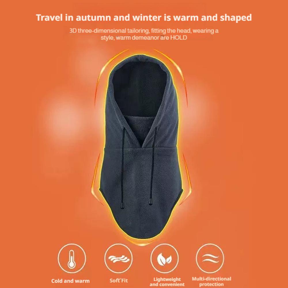 Autumn Winter Warm Cap Fleece Balaclava Hat Head Cover Neck Hat Motorcycle Bike Windproof Sports Scarf Caps for Men Women