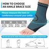 Sport Ankle Brace Support Sleeve Compression Socks Stabilizer Wrap Heel Reinforcement for Plantar Fasciitis 1-2Pcs