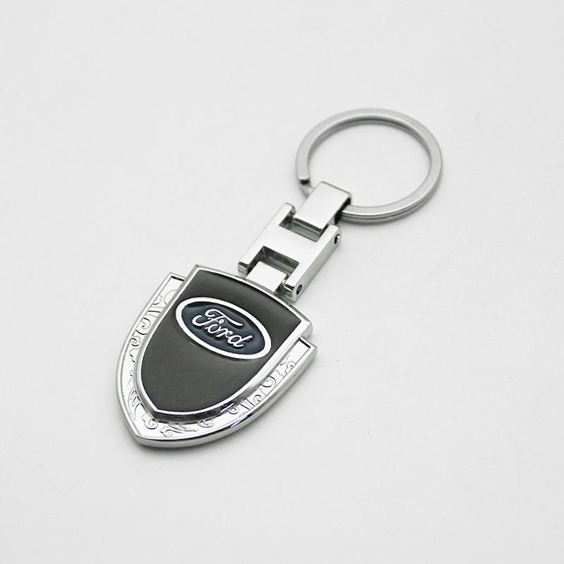 FENK5 For Ford Focus 2 3 1 MK2 MK3 MK1 Fiesta Ranger Mondeo Fusion Kuga Metal/Leather Car Logo Keychain Keyring Key Holder Accessories
