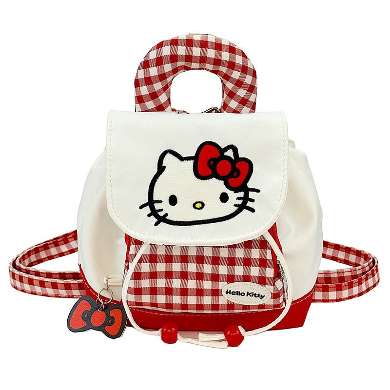 

Красный Клетчатый Детский Школьный Рюкзак с Дышащим Холстом