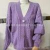 WTEMPO Women's V-Neck Cable Knit Cardigan Fall Winter Star Embroidery Button Long Sleeve Sweater, Soft Relaxed Ribbed Hem Knit Jacket