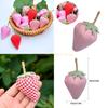 6Pcs Vintage Fabric Strawberry Tiered Tray Decors Spring Fruit Stuffing Decors Top Sale