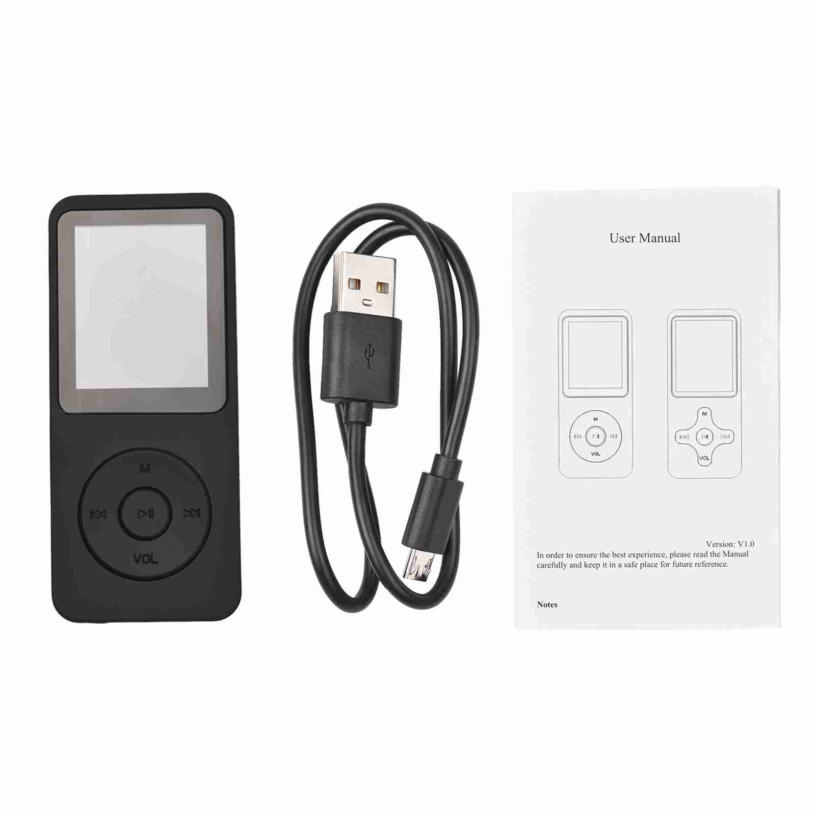 

MP4 MP3 Player 1.77 Inch TFT Color Backlit LCD Screen USB Rechargeable BT MP3 Player Support for Win XP Type 1