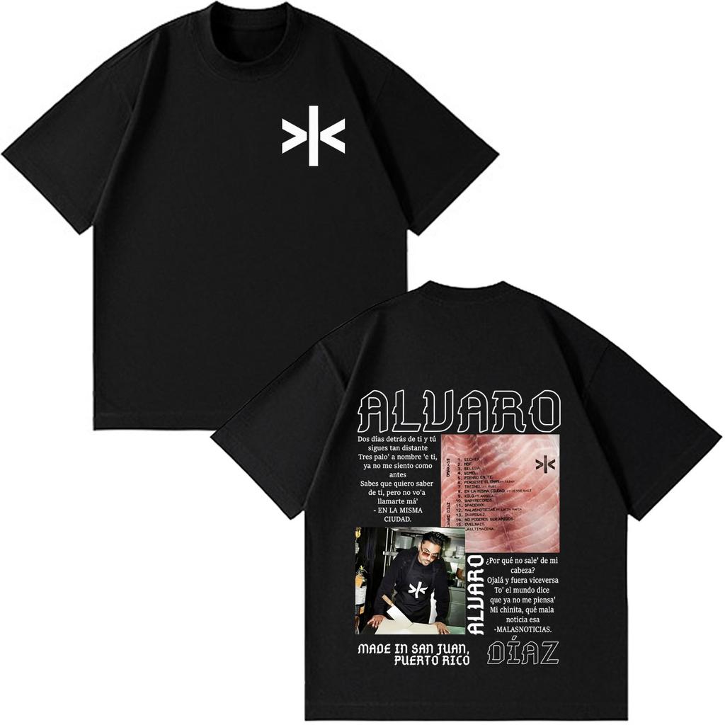 Alvaro Diaz Omakase Album 2026 Tour Merch T Shirt Unisex Unisex Fashion Vintage Tshirt Cotton Casual Loose High Quality Tshirts