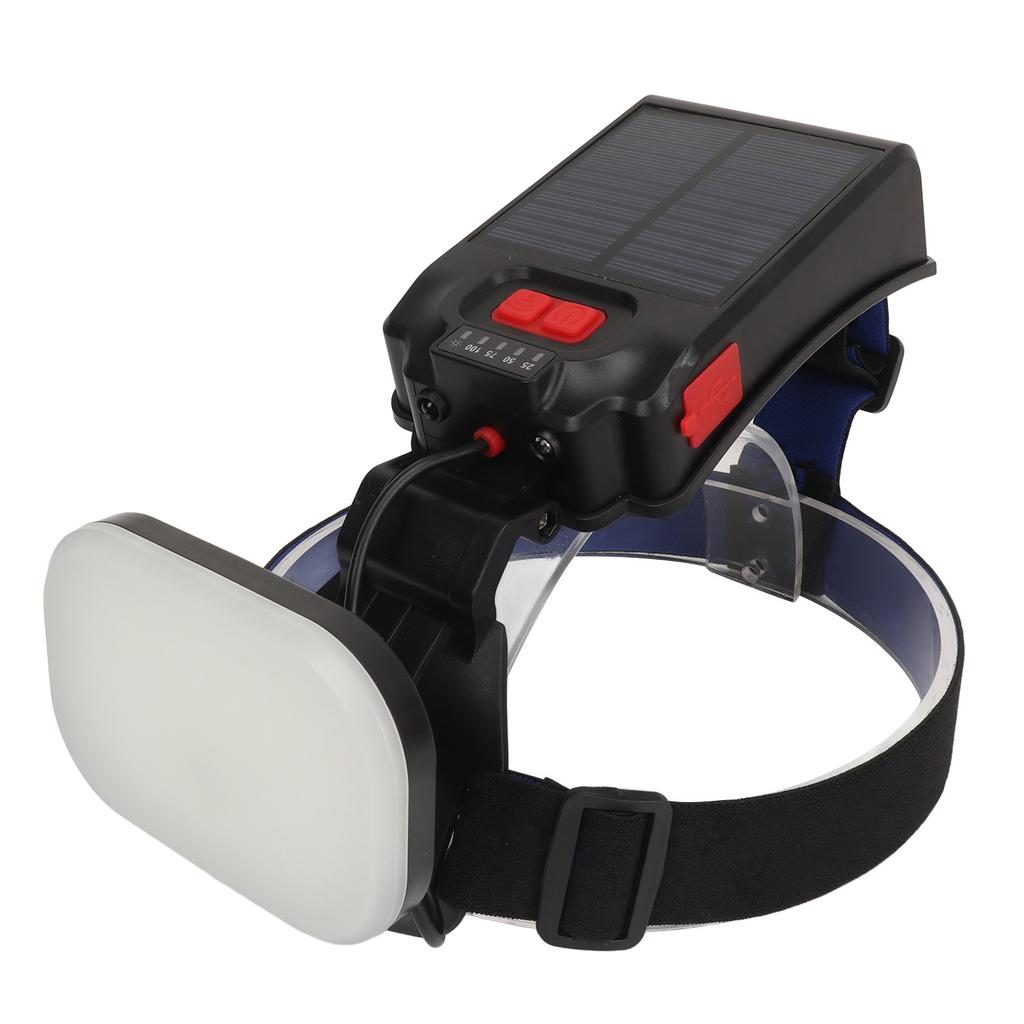 Fishing Headlamp IPX4 Waterproof USB Solar Powered 1200LM Ultra Bright LED 3 Lighting Modes Sensor