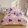 3Pcs Love Heart Duvet Cover Set Romance Queen King Size Bedding Set Zipper Quilt Cover and 2 Pillowcase Soft Skin-friendly