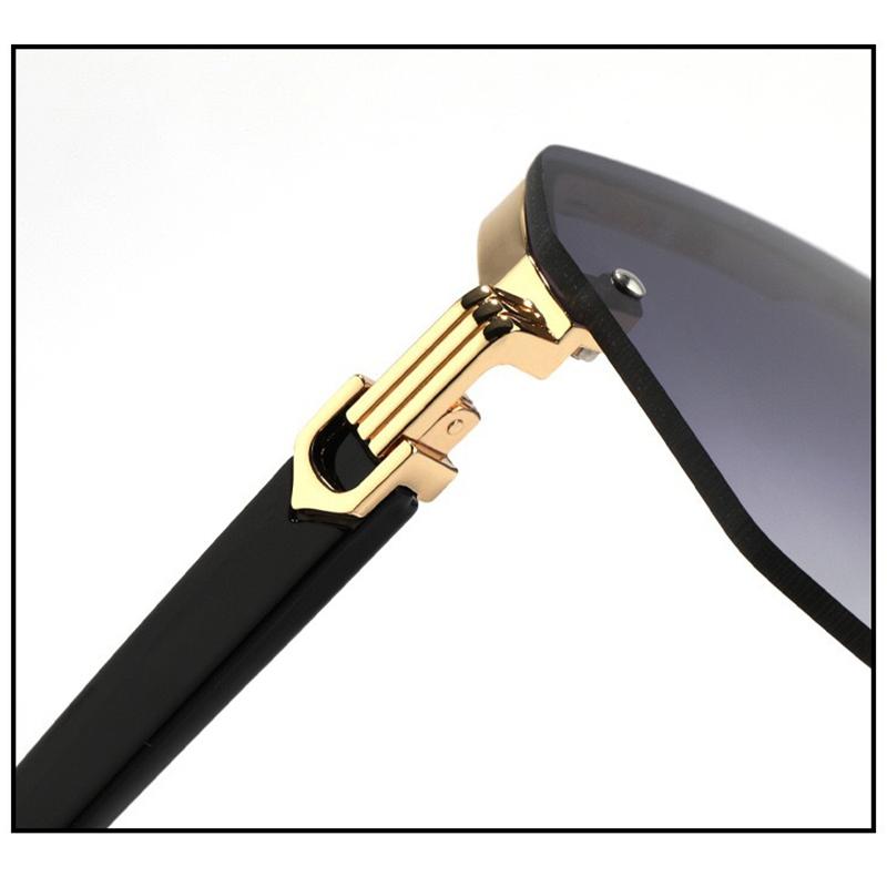 High Quality Rimless Men Sunglasses Uv400 Square Double Bridge Eyewear Sun Glasses