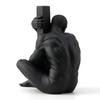 Black Figure Sculpture Room Aesthetic Decor Creative Character Resins Crafts Abstract Figures Statue Desk Decoration Miniatures