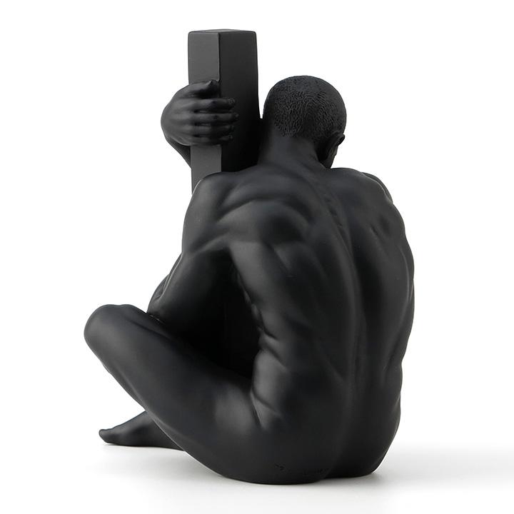 Black Figure Sculpture Room Aesthetic Decor Creative Character Resins Crafts Abstract Figures Statue Desk Decoration Miniatures