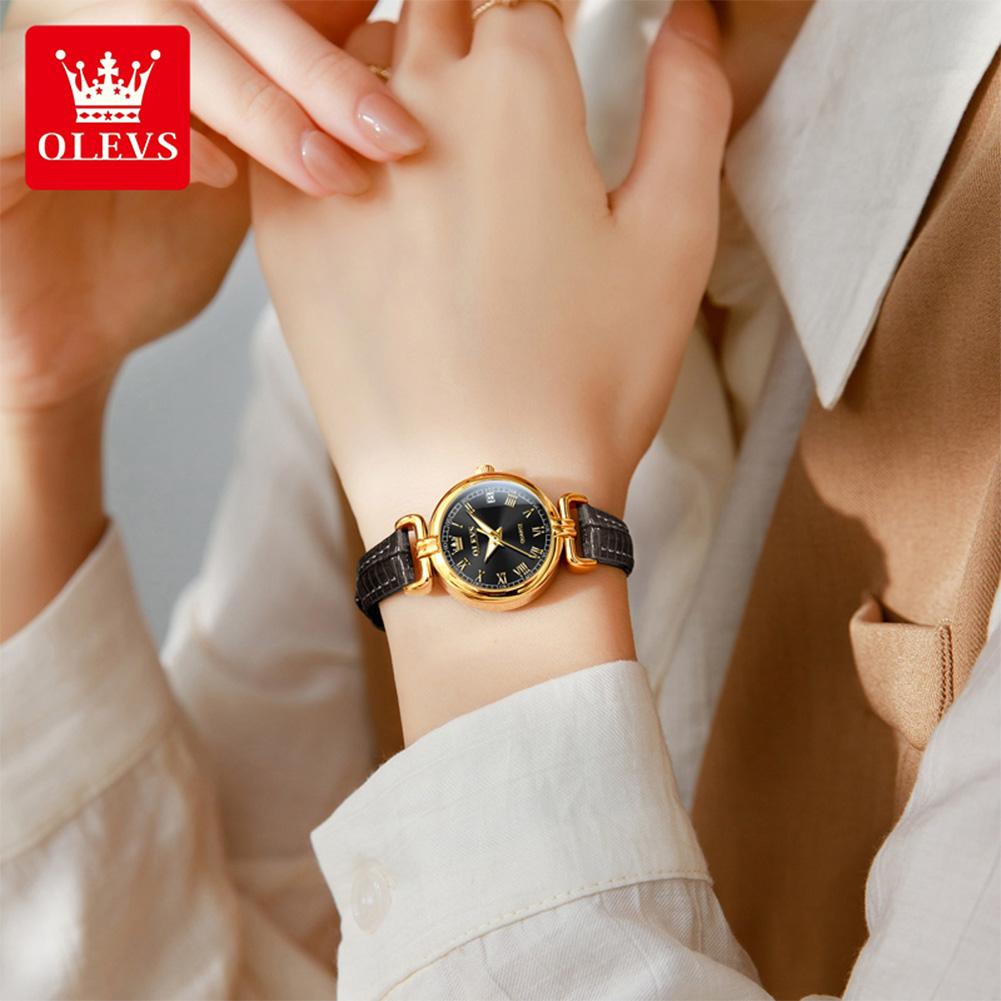 OLEVS brand watch retro belt small gold watch waterproof quartz watch women's watch 5645