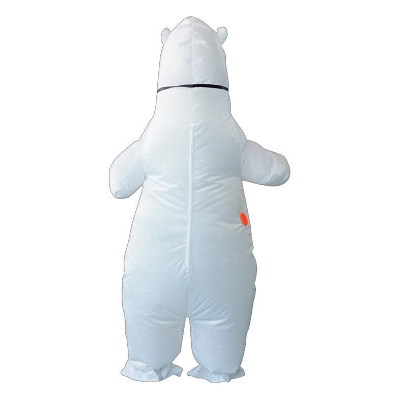 Cute Inflatable Polar Bear Mascot Costume for Performance & Cosplay