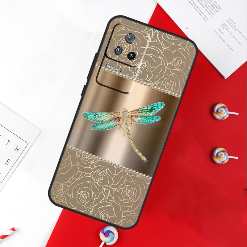 Floral Colorful Dragonfly Cover For Xiaomi 11T 12T 13T 14T Pro 13 14 15 Ultra POCO X7 Pro X3 X5 X6 F5 F6 M6 Pro Case