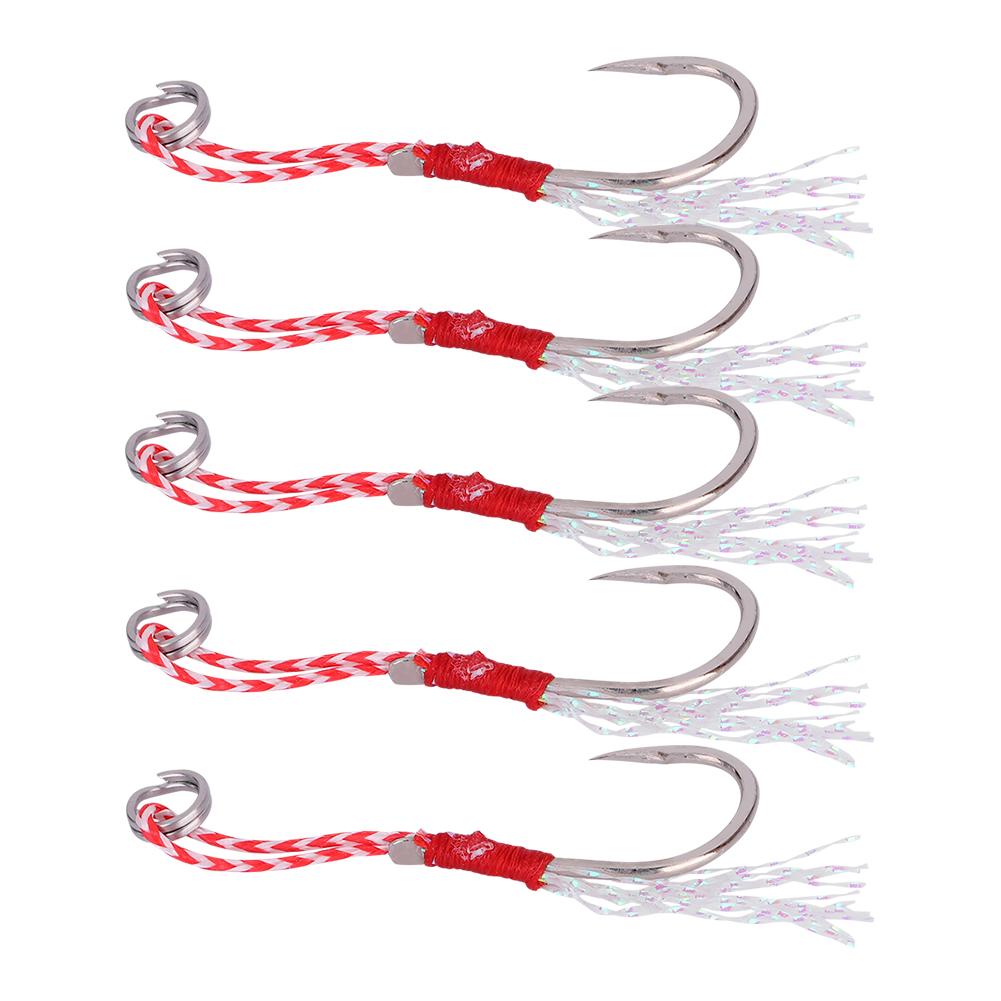 5pcs High Strength Metal Heavy Duty Fishing Barbed Hooks Fish Accessory 11#