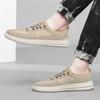 Lightweight Genuine Leather Breathable Skate Shoe Lace Up Sneakes Mens Vulcanized Shoes Mesh Surface Man Casual Sports Shoes