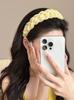 Rose Red Wide-brimmed Sponge Hair Band Women Fairy Temperament Headband Tweed Head Hoop Hairband Princess Girls Hair Accessories