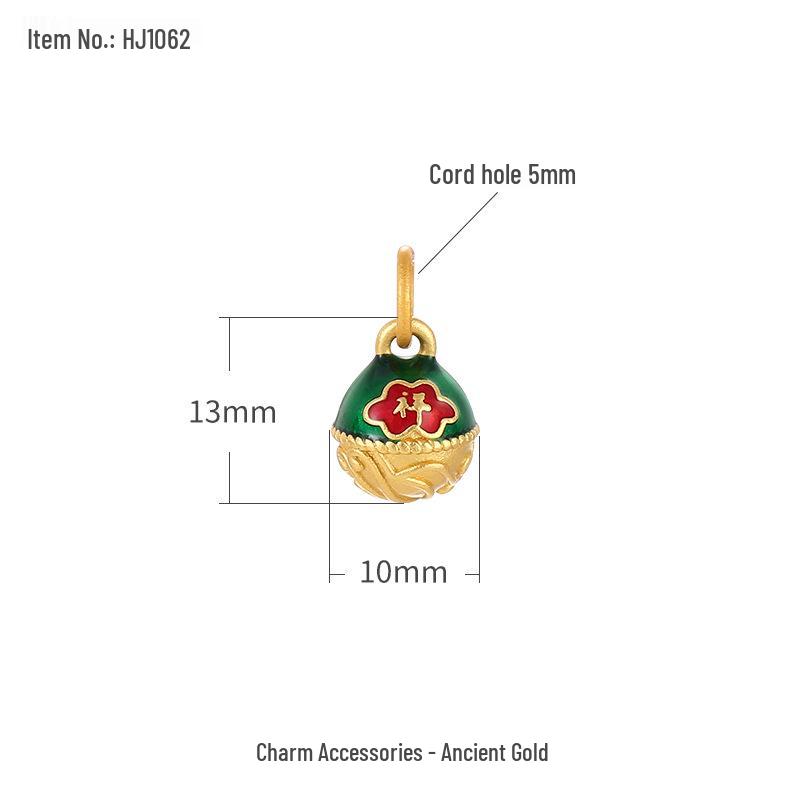 Birth Flower Gourd Bracelet & Necklace: Prosperity & Fortune DIY Bead Accessories
