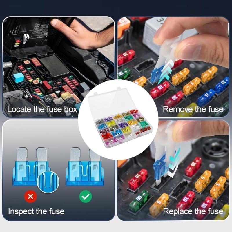 280PCS Mini And Standard Size Auto Circuit factors Kit Featuring Color Codes For Simple Recognition