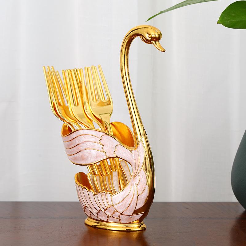 

High-End European Fruit & Dessert Spoon Set: Cute, Creative, and Luxurious Design for Coffee, Cake, and Salad