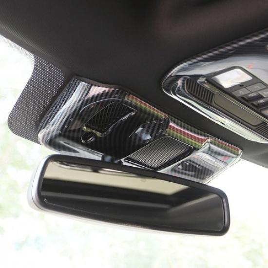 Inner Rearview Mirror Bracket Panel Trim Cover For Ford F150 + Carbon Fiber