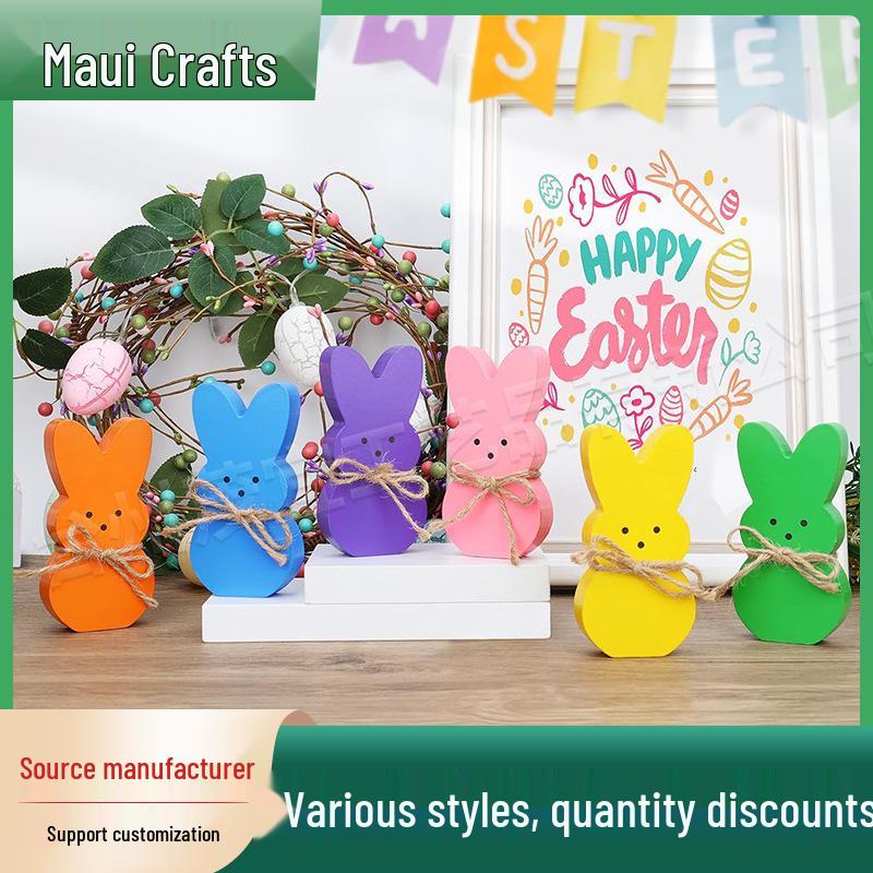 

Wooden Easter Bunny Indoor Table Ornament Single
