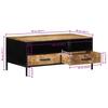Coffee Table Brown 90 x 50 x 40 cm Solid Mango Wood and Metal