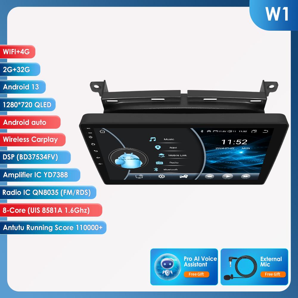 OSSURET Carplay Car Intelligent Systems Carplay Android 13 Car Radio for Fiat 500 2016 2017 2018 2019 Multimedia Video Player WIFI Autoradio Bluetooth