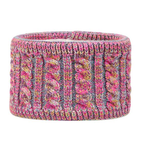 3Pcs/Set Kids Hat Scarf Gloves Set Colorful Twist Texture Hat Thickened Plush Lining Neck Gaiter Knitted Gloves Set
