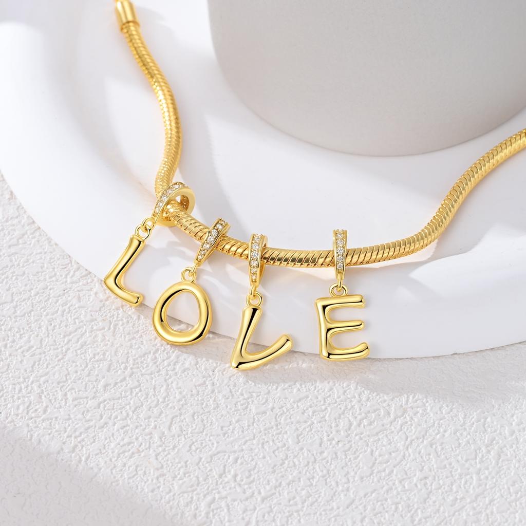 Original Kupfer Charms Perlen Funkelnd Gold 26 Buchstaben A-Z Alphabet Zirkon Anhänger Für Frauen Mann Diy Schmuckherstellung