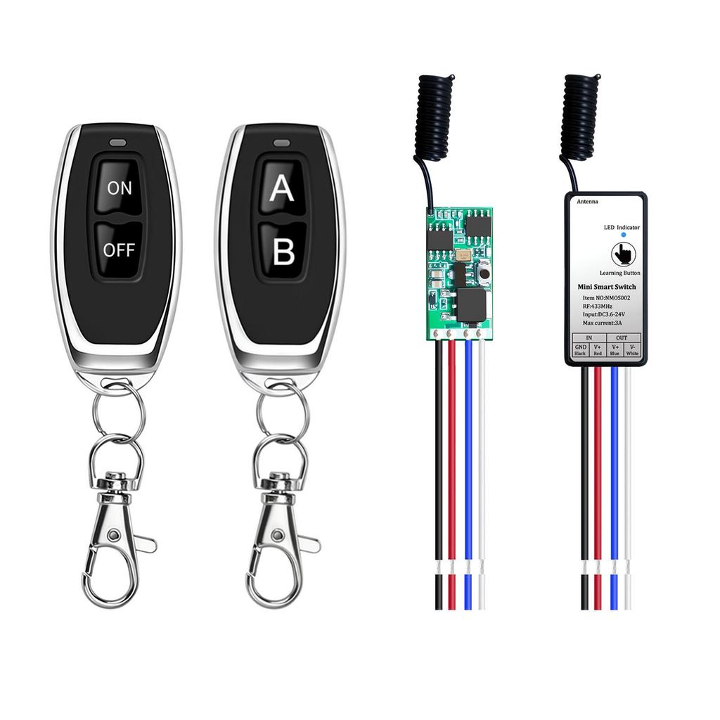 Multi-Voltage 433M RF Remote Control Switch with Mini Receiver for LED Access