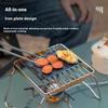 Kleine Camping-Bratpfanne Outdoor Mini Tragbare Grillpfanne BBQ Backschale Pfanne Reise Wandern Picknick Camping Kochgeschirr Grillwerkzeug