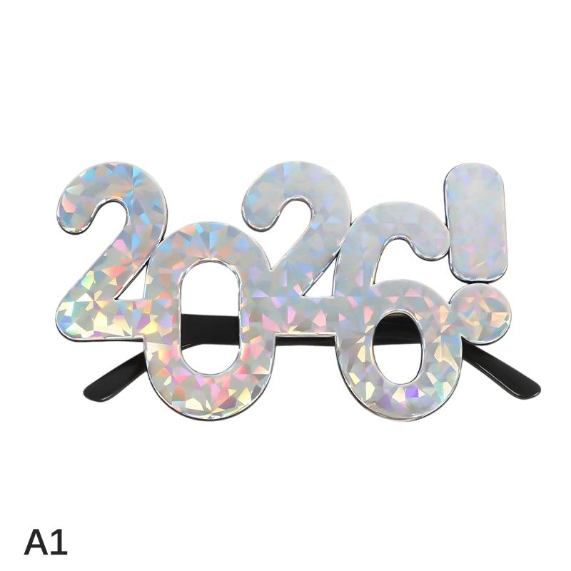 2026 Number Eyeglasses Happy New Year Glasses Diamond Glitter Sunglasses Cosplay Prop Xmas Party Decoration Funny Glasses