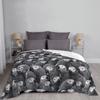 Parrot Bird African Grey Pattern Portable Warm Throw Blankets for Bedding Travel