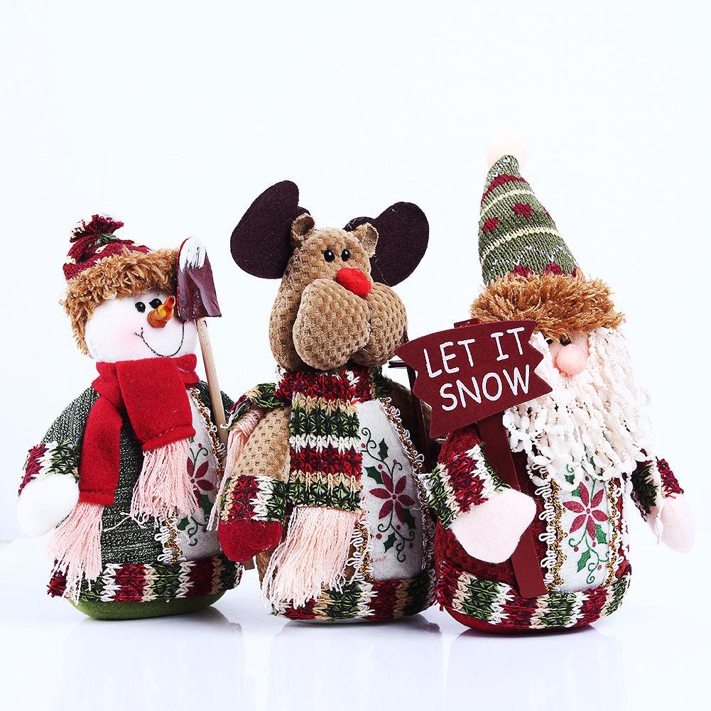 Santa Claus Cute Reindeer Snowman Ornaments Christmas Decoration For Kids Gift