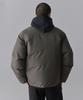 Musinsa Standard [City Leisure] Non-Quilted Down Short Padded Jacket [Mud Grey]
