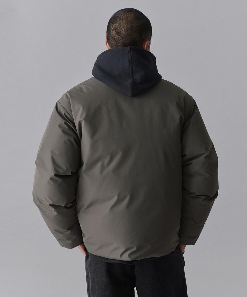 Musinsa Standard [City Leisure] Non-Quilted Down Short Padded Jacket [Mud Grey]