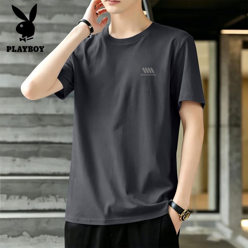 PLAYBOY Men's 2026 Summer Premium Cotton Loose T-Shirt