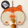 Sisal Cat Scratcher Mat Cartoon Design Cat Scratching Pad with Sticker Tape for Floor Wall To Protect Couch Carpet Furniture