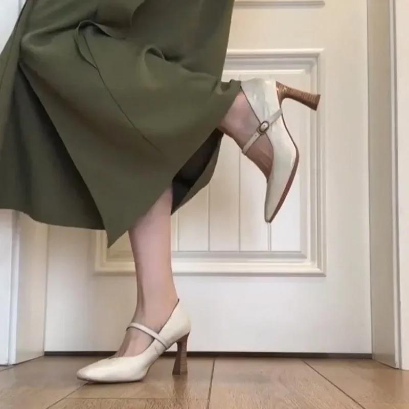 Office Designer Lady Mary Jane Shoes Women Pumps Shoes Fashion Shallow Slip on Spring Autumn Wedding Party Shoes Zaptos Mujer