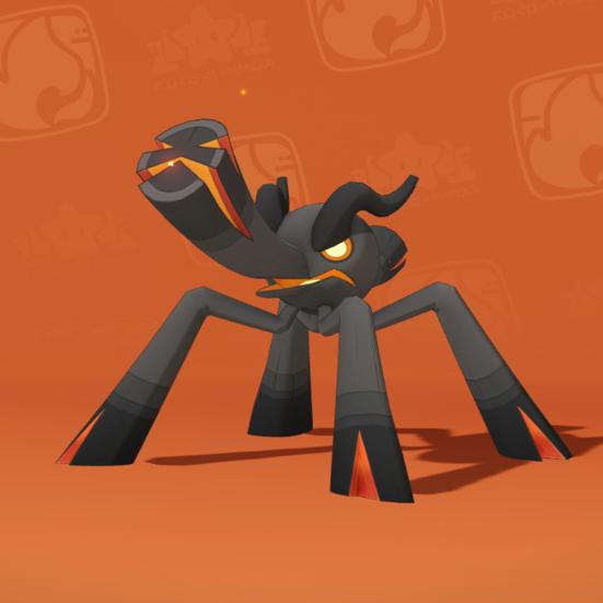 DYS 3D Printed Firekind Insect Figurine, Game Collectible Ornament with Classic Orange & Black Paint Barrel Details, Desktop Decor Statue for