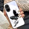 Mysterious butterfly For Redmi Note 7 8 9 8T 10 11 12 12S 13 14 Pro Plus 5G 13C 12 14C 5 4G Black tempered glass phone case