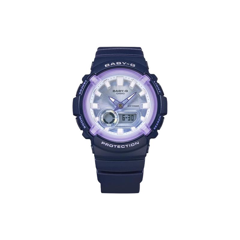 Casio BABY-G series sports fashion resin strap waterproof quartz movement resin strap Japanese and Korean watch women's watch purple dial BGA-280DR-2A