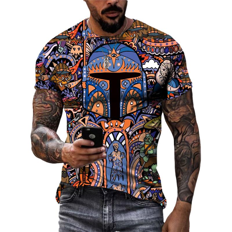 Summer Fashion Japanese Samurai Cool T Shirt Men Trend Casual Printed Streetwear O-neck Short Sleeve Quick-drying T-shirt